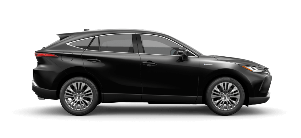 Sideview of black Toyota Venza Limited edition.